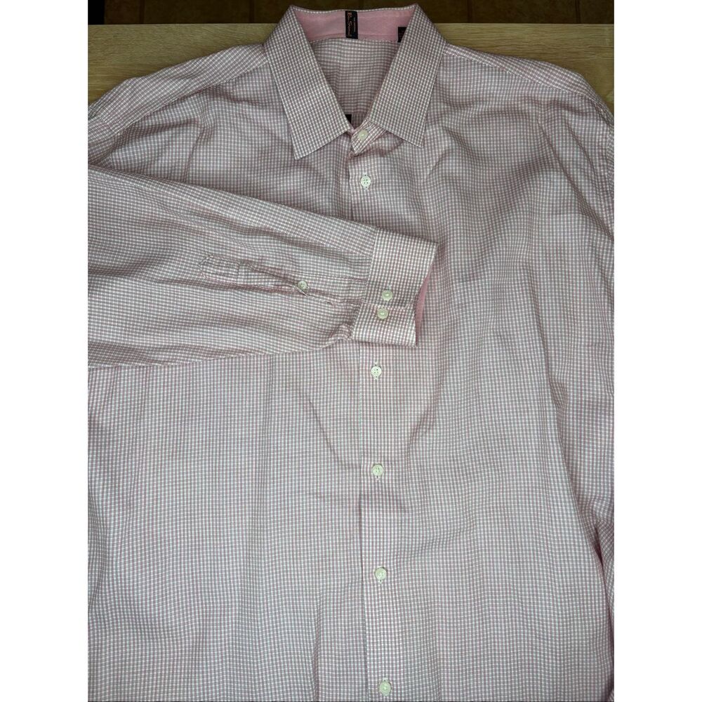 The Original Ben Sherman 100% Cotton Men's XL Red Micro Check Button Down Dress